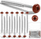 Jetec 24 Pcs Vinyl Shutter Fasteners 3 Inch Painted Screws for Vinyl Shutters