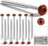 Jetec 24 Pcs Vinyl Shutter Fasteners 3 Inch Painted Screws for Vinyl Shutters