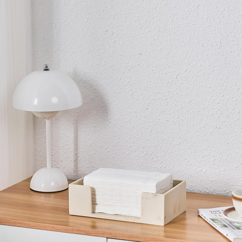Polytree Countertop 10"L 6"W Marble Beige Napkin Holder for Bathroom, Paper Towel Dispenser for Kitchen, x
