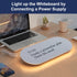 TSJ OFFICE Glass Desktop Whiteboard, 17 X 7 Inches Small Dry Erase Board with Warm Light, Desk Organizer