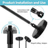 M10 Stems,12 Inches Matte Black Threaded Extension Rod for Pendant Light, Island Lighting, Chandeliers,Lighting Fixture