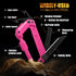 Carabiner Multitool with Pocket Knives, 8-in-1 EDC Carabiners, Folding Serrated Knife, Can Bottle Opener, Rope Cutter, Screwdriver, Keychain Knife for Camping Hiking, Gifts for Women/Men (Pink) by GIRIAITUS