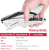Stapler Heavy Duty with 1000 Staples and Staples Remover, 20 Sheet Capacity, Office Desk Stapler for Stapling Home School Warehouse Handmade, No Jam by LandHope