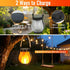 2 Pack 2 Upgraded Solar Lanterns, Solar Lights Outdoor, Solar Flame Lanterns, Lighting Modes & Dual Charging Way USB
