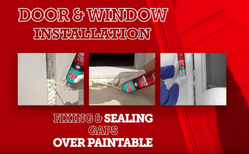 Akfix 805 Gap Filler Expanding Foam Sealant, 12 Oz. Waterproof Spray Foam for Windows and Doors