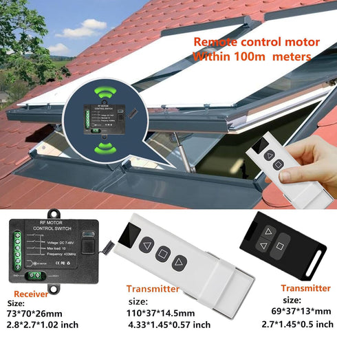 Switch,DC7V-48V 10A Switch,328 12V Doors,Winch AWINLI Forward Reverse Remote Control Control FT Remote Range,Linear