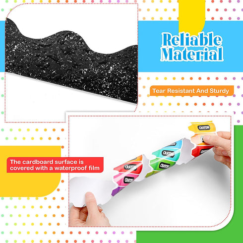 6 196.8 TaoBary Rolls ft Back to School Bulletin Board Borders First Day of School Classroom Borders for Bulletin Board