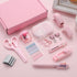 Pink Mini Office Supply Kit, Mini School Supplies Set, Includes Mini Stapler, Scissor, Paper Clips