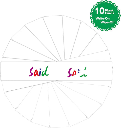 Magnetic Pocket Chart with 10 Dry Erase Cards for Class Demonstrations, Daily Schedule, Activities (Black)