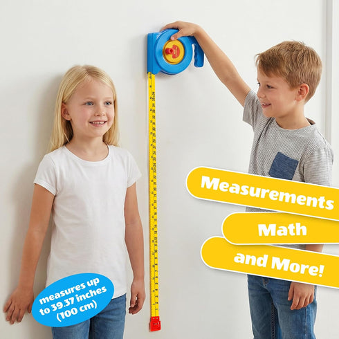 3 Feet./1M Counting Measuring Tape Retractable Soft Tape Measure Long Dual-Scale for Kids-Retractable Measuring Toy