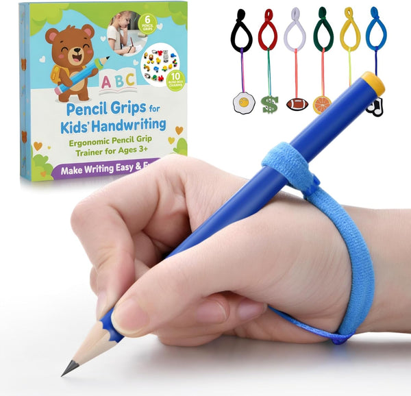 PCJJ Pencil Grips for Kids Handwriting 6PCS Ergonomic Pencil Grip Trainer for Toddlers
