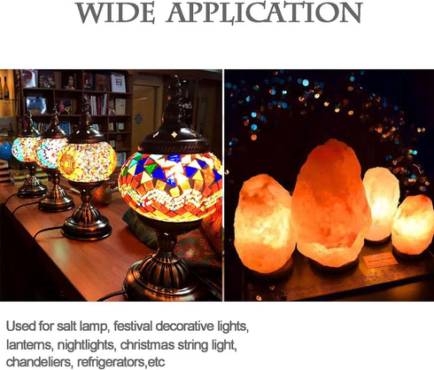 C7 E12 LED Bulbs, Salt Lamp Light Bulb Replacement for 15W Himalayan Salt Lamps, 6000K, 2 Pack