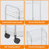 Yieach 3 Tiered Clear Rolling Cart with Wheels,Acrylic Storage Cart on Wheels for Bedside,College Dorm Room,Bathroom