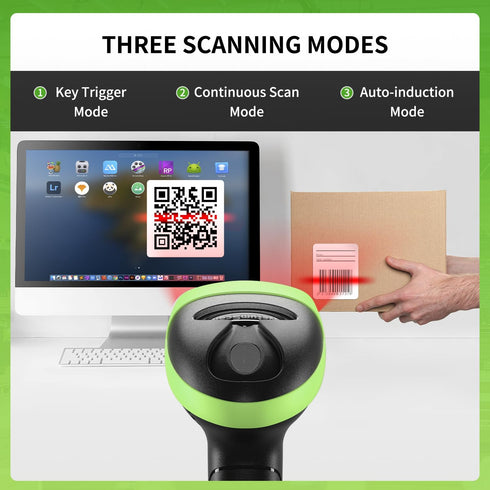 NetumScan 2D Handheld USB Barcode Scanner Reader for Computers, Handheld Wired Automatic QR Bar Code Scanners
