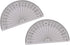 Tupalizy 4 Inch Small Math Protractors, 180 Degrees Plastic Angle Measurement Protractors, 2PCS for Student Teacher