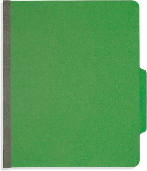 Blue Summit Supplies Classification Folders, 1-Divider, Letter Size, Green, 10 Pack with 2 Inch Tyvek Expansions