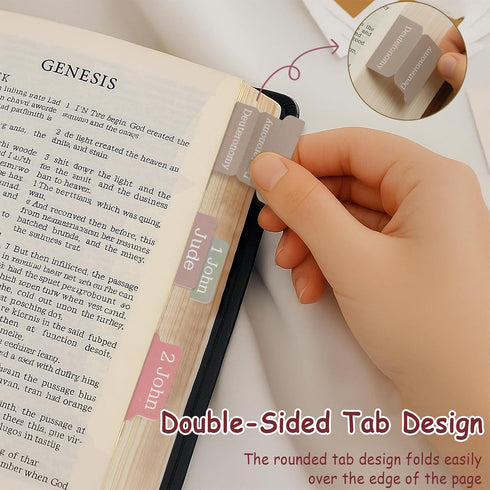 Ceemiaa Boho Bible Index Tabs for Men & Women Laminated Large Print Scripture Tabs for Study Bible, Easy Navigation