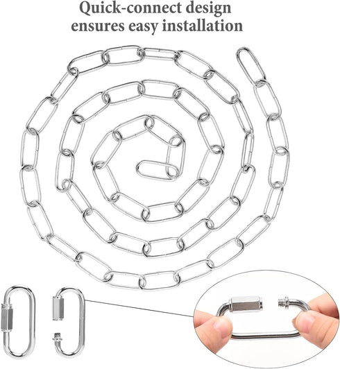 6/10/15 15FT) Chandelier Chain Feet SANGLE SOPFFY Light Fixture Chain for Chandelier or Swag Light Fixtures (Silver