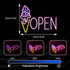 Dimmable 16.5 12.6 Ice Cream Open Neon Sign LED Light up Ice Cream Sign Dessert Open Wall Decor Sign for Business Store