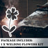 Welding Practice Kit, 12.01 x 4.25 Inch Flower Coupons, DIY Steel Art Training for Beginners MIG Arc Stick TIG