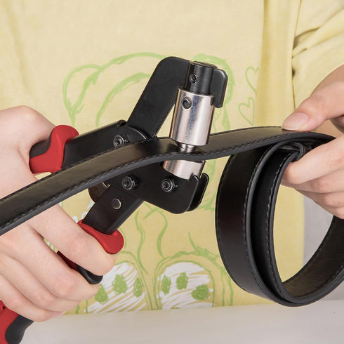 Spurtar Grommet Tool Kit, 3/8'' Handheld Grommet Kit with 10mm Hollow Punch and 500pcs Eyelets for Leather Fabric