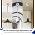 4" 2-Pack 1/2" 3/4" Round Swivel Pendant Fixture Hanger Cover for Octagon Electrical Box, Malleable Iron Swivel Hub