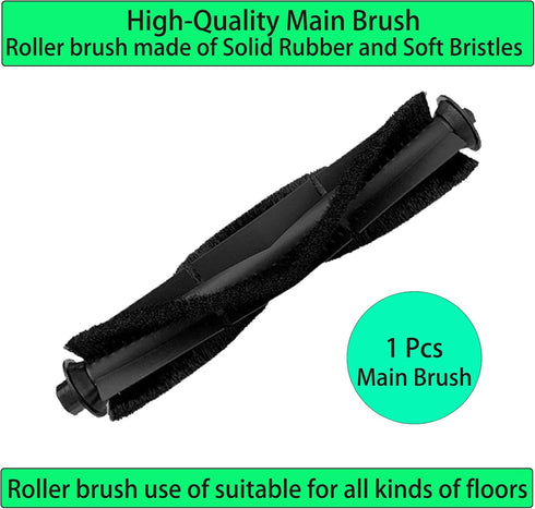 Replacement Spare Parts for Airrobo T10+/Ultenic T10/HONITURE Q6 Pro/Laresar L6 Pro Robot Vacuum Accessories 1Brush