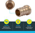 SharkBite 1/2 Inch Crimp Plug, Pack of 25, Brass Plumbing Fitting for PEX Pipe, PE-RT, UC514LF