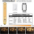T10 Bulb 8W E26 Bulb 60 AC120V Dimmable 7.3inch Bulb 2700K 600lm E26 Bulb E26 Bulbs 6Pack Leools Amber LED Equal Edison