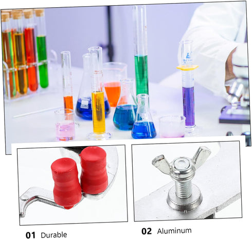 Titration Clamp, Double Buret Clamp, Burette Clip, School Experiment Supply, Aluminum