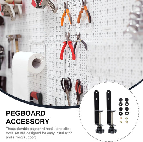 ULTECHNOVO Hanger Hooks, Metal Pegboard Hooks Set for Garage Office Kitchen Storage Craft Hooks