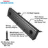 80 LBS 2.36" 0.53" 0.20" Pack 8 Magnetpro Rectangular Magnets Force Size x x Black Epoxy Coating Rust Resistance
