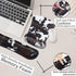 Keyboard Wrist Rest and Mouse Pad Set, Ergonomic Coaster for Easy Typing Pain Relief, Memory Foam, Cowhide Brown Black