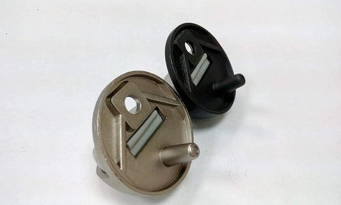 QCAA Low Dome Floor Door Stop, H 25.4 x Diameter 44.5mm, Zinc Die Cast, Satin Nickel, 2 Pack