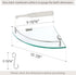 304 BGS2101A KES Glass Corner Shelf Bathroom Shelf Tempered Glass with Rail SUS Stainless Steel Floating Wall Mount