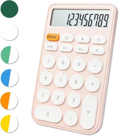 VEWINGL Standard Calculator, 12 Digit, Desktop Large Display and Buttons, Automatic Sleep, with Battery