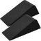 Large Rubber Door Stoppers, Heavy Duty Wedge Door Stopper, Black Non-Slip Stackable Doorstop for Home Office