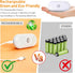 LIBERATECH 2-Color (2 Pack) Rechargeable Motion Sensor Night Light, White & Warm Toilet Light with Auto/On Mode