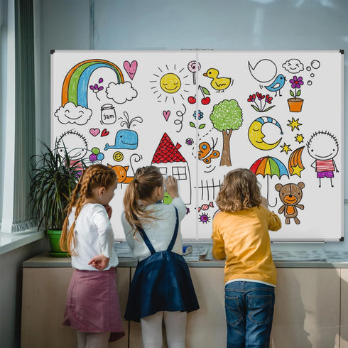 XBoard Large Magnetic Dry Erase Whiteboard 48 x 36 Inch, Foldable Presentation Board with Marker Tray