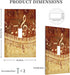 haigof 1 3 5 Inch Piano Keys Musical Notes Music Vintage Light Switch Cover Wall Plate Gang Single Plates Print