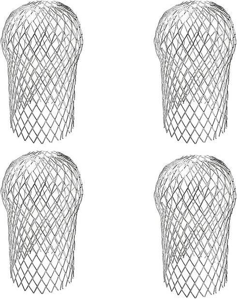 4 Pack Gutter Guards - Expand Aluminum Strainer Filter, Downspout Protectors, Stops Blockage Leaves Debris (3.5 Inch)