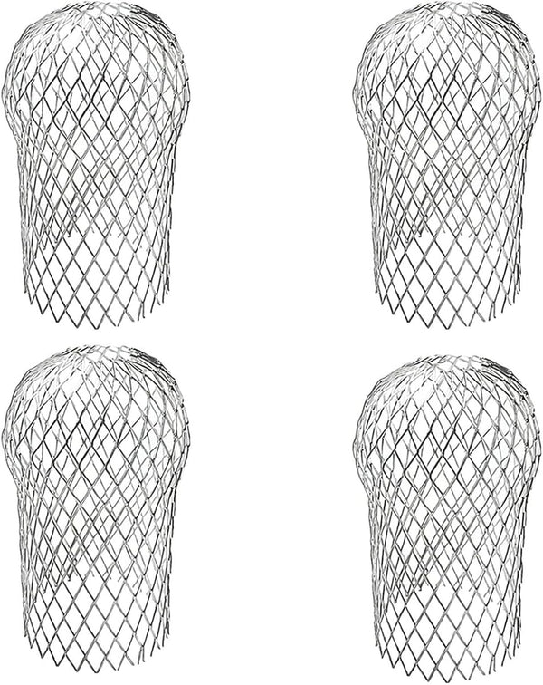 4 Pack Gutter Guards - Expand Aluminum Strainer Filter, Downspout Protectors, Stops Blockage Leaves Debris (3.5 Inch)