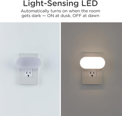 Dimmable 100 2 Pack (83776) Lights by Night Mini Bright Night Light, Plug-in, Dusk-to-Dawn Sensor, Adjustable & LED, Up