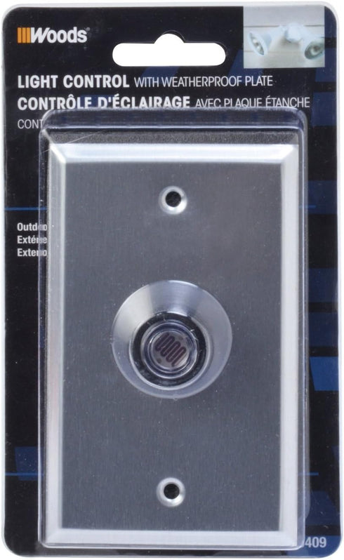 Southwire Woods Outdoor Hardwired Post Eye Light Control & Wall Plate - Dusk to Dawn Automatic Lighting - Durable