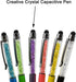 Maydahui 12PCS Crystal Diamond Capacitive Ballpoint Pens, Universal Touch Screen Stylus Pen, Retractable 2 in 1 (Black