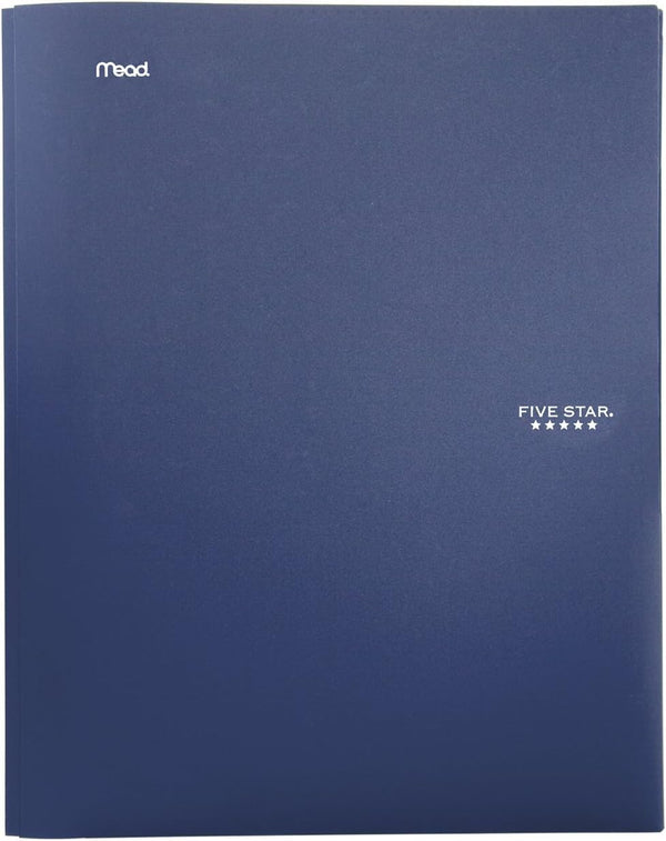 Five Star Stay-Put Pocket Folder, Navy (72119), 11.62 x 9.31 x .25 Inches