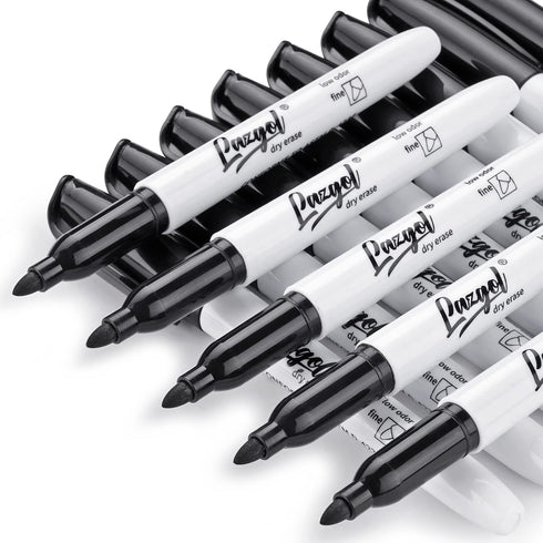 Dry Erase Markers Bulk, 96 Pack Fine Point Tip Black Markers, Low Odor for Whiteboard, Office, Home Use