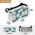 SyXIOP Chic White Clematis Flowers Teal Background Bedside Storage Bag Organizer Table Cabinet Storage Organizer