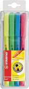 STABILO Highlighter Flash, Wallet of 4, Assorted Colours