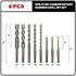 8-Piece SDS Plus Drill Bit Set, Carbide Tipped Rotary Hammer Bits for Brick, Stone, Concrete